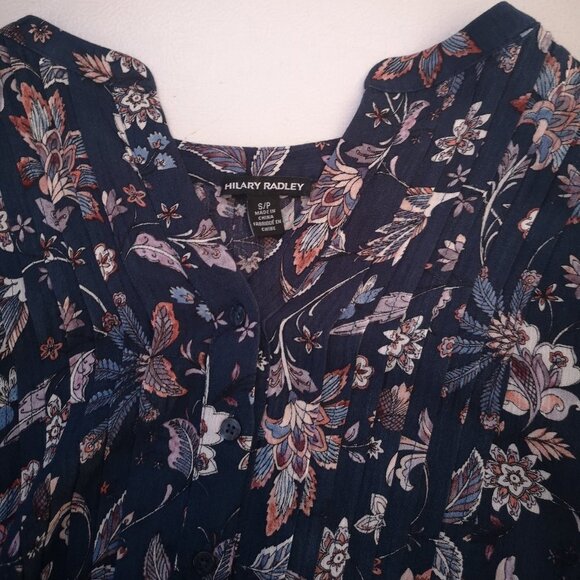 Hilary Radley Ladies Button Front Longer Blouse / Short Dress - Picture 4 of 11
